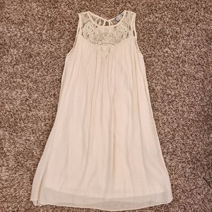 Vintage white lace mini dress
